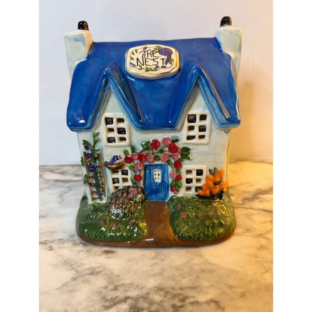 Blue Sky Clayworks Heather Goldminc The Nest Ceramic Candle Holder House 23179